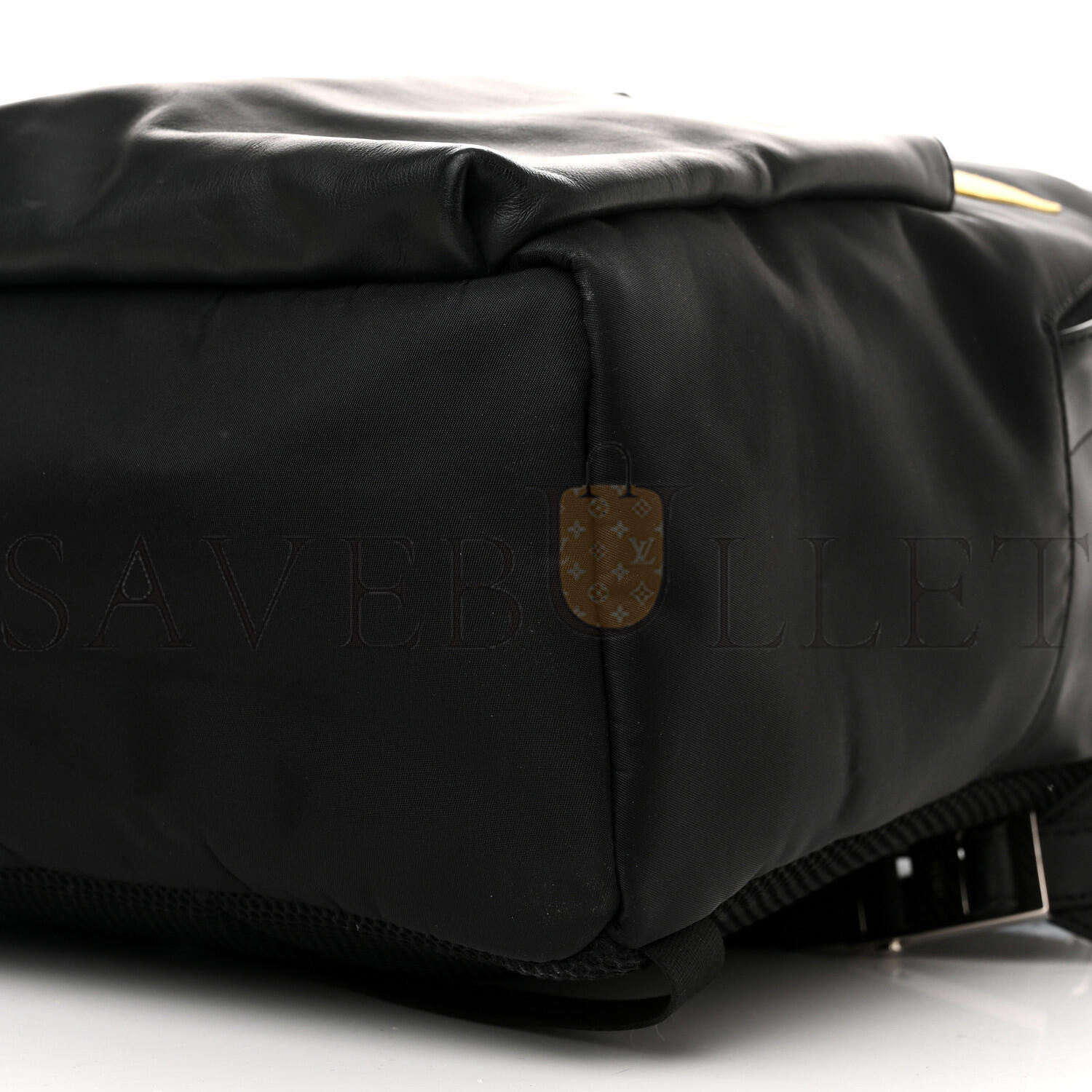 f**di nylon vitello liberty vitello D01ce monster eyes rounded backpack black sunflower (39*33*14cm)