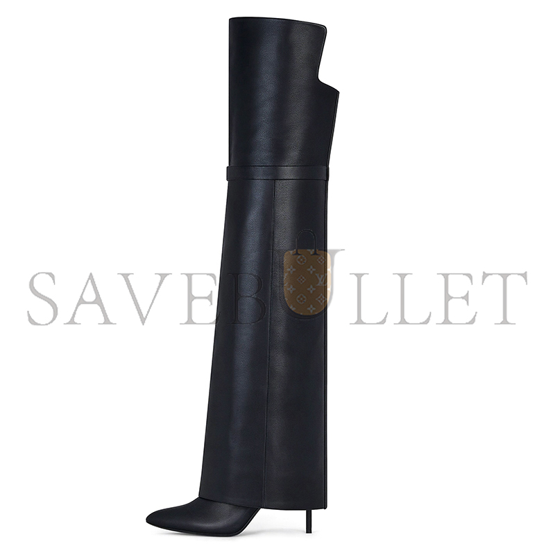 G1uenchy shark lock stiletto over-the-knee boots in leather be703re223-001