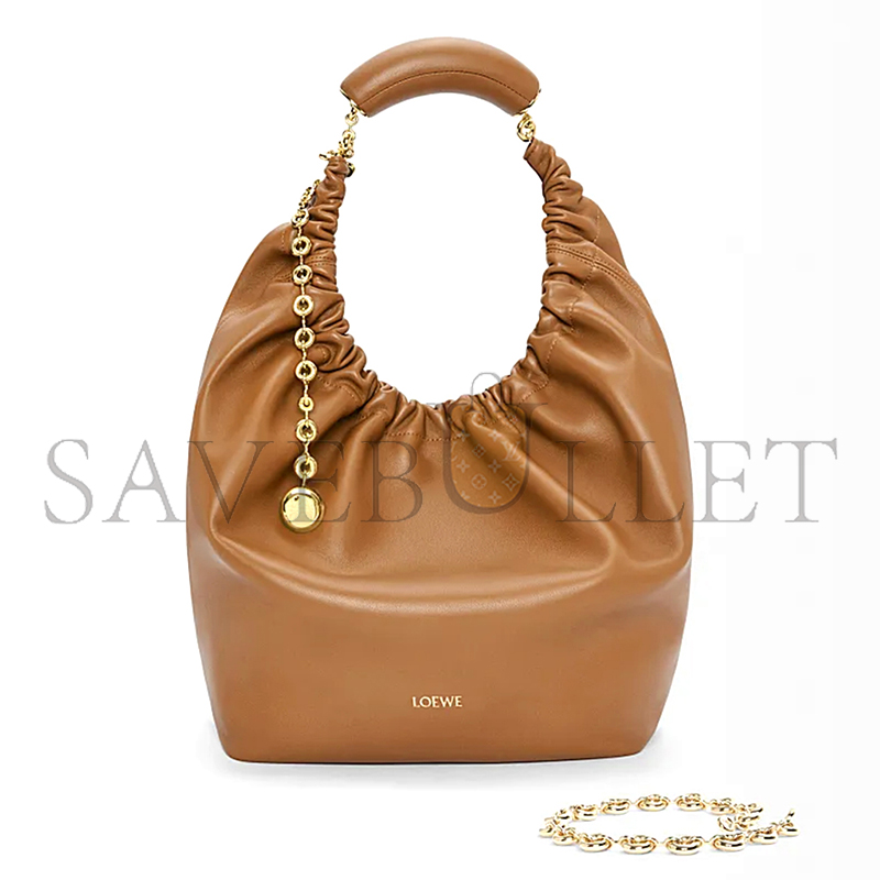 L0ew* medium soft nappa sheep leather squeeze bag a914q37x01-01(34*33*13.5cm)