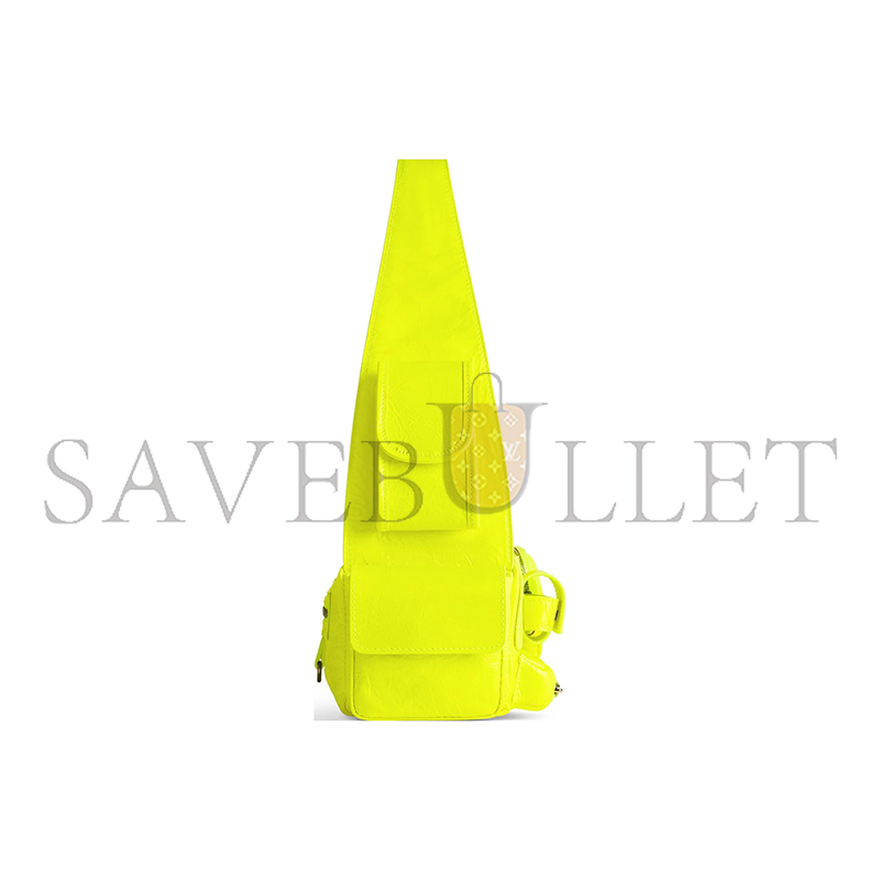ba1en*iaga S*perbusy sling bag xs in fluorescent yellow 762516210ca7206 (32*12*10cm)