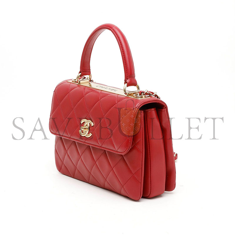 Ch**el trendy medium top handle bag as92236 (25*17*7cm)