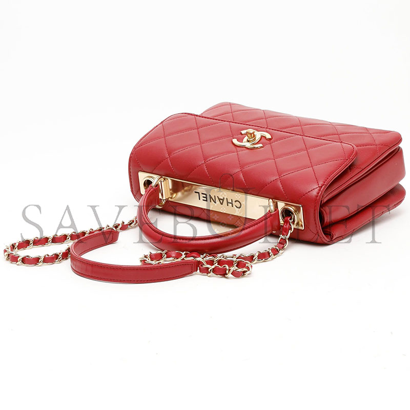 Ch**el trendy medium top handle bag as92236 (25*17*7cm)