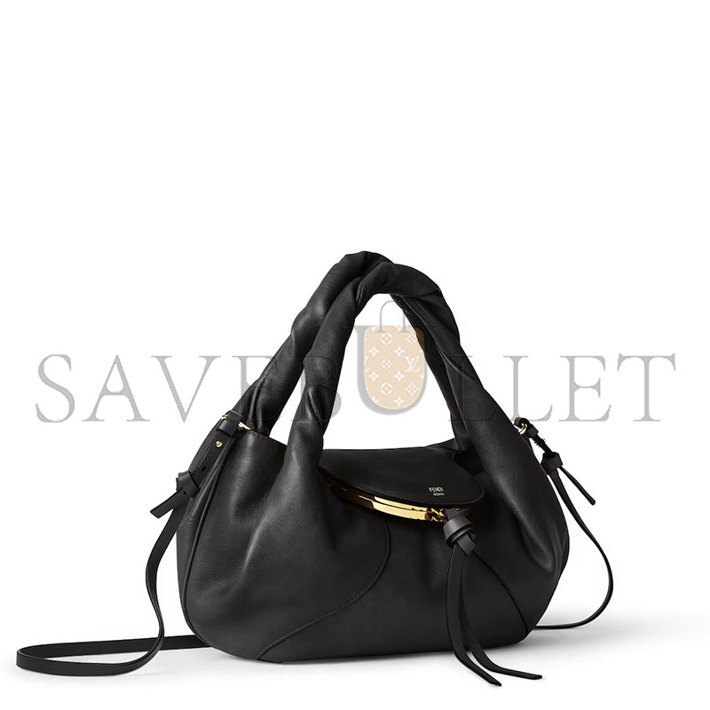 F**di spy small black leather bag 8br838ayctf0kur (32*18*12cm)