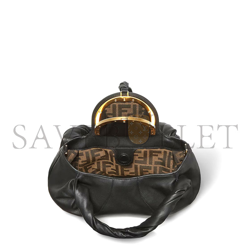 F**di spy small black leather bag 8br838ayctf0kur (32*18*12cm)