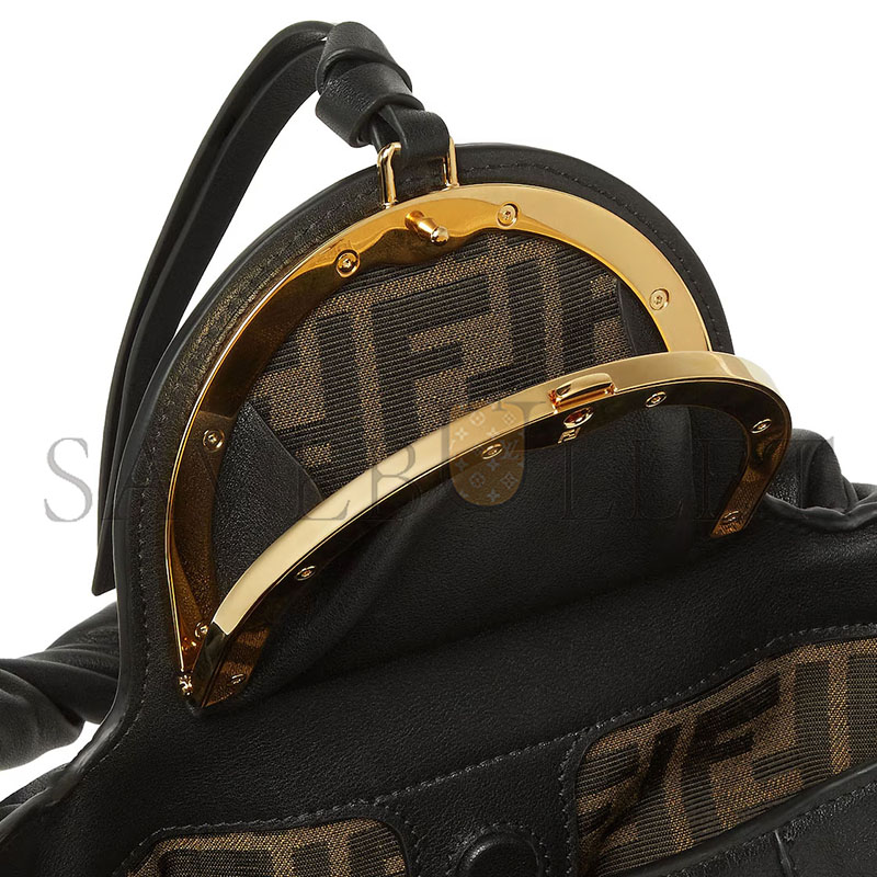 F**di spy small black leather bag 8br838ayctf0kur (32*18*12cm)