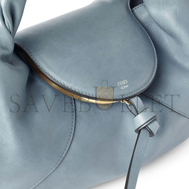 F**di spy small mercury blue leather bag 8br838ayctf1ujc (32*18*12cm)
