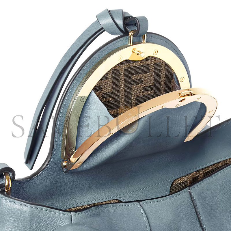 F**di spy small mercury blue leather bag 8br838ayctf1ujc (32*18*12cm)