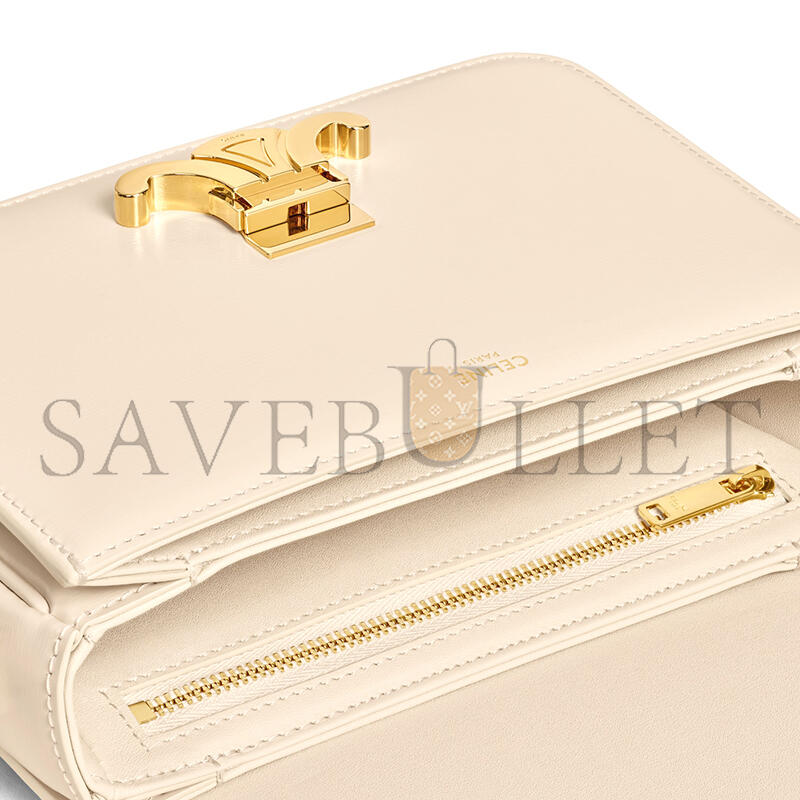 Ce1i*e teen triomphe bag in shiny calfskin 188423bf4.01cr (18.5*13.5*7cm)