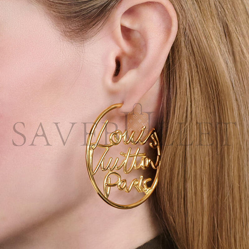 l0vis Vvtt0n lv script earrings m03239
