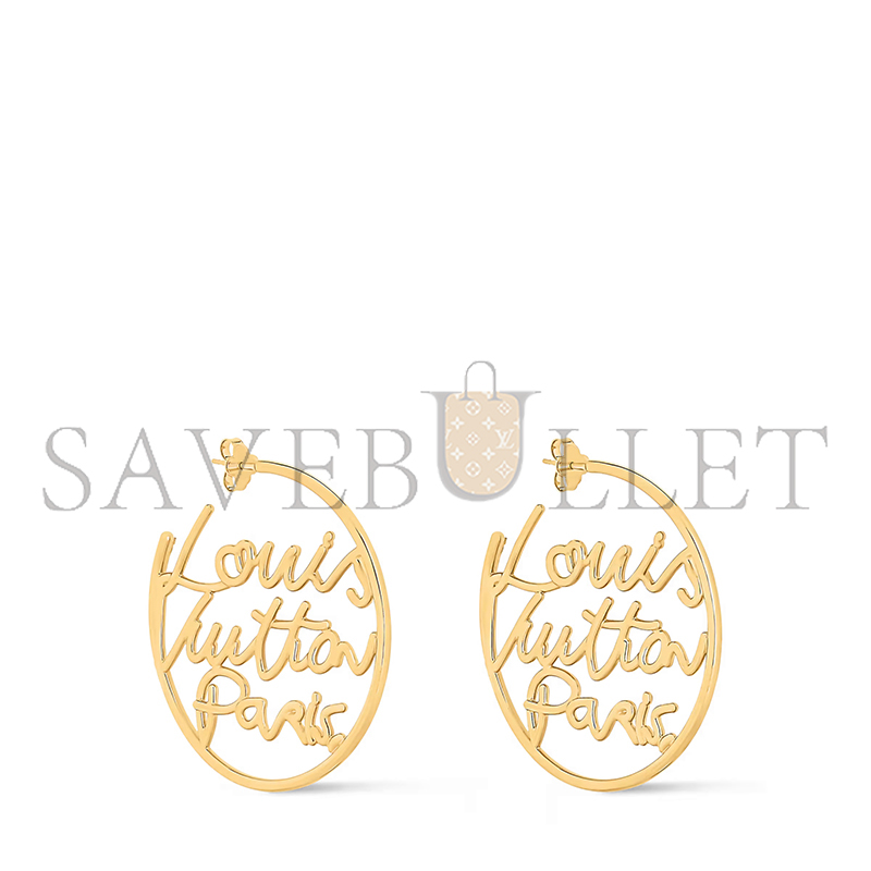 l0vis Vvtt0n lv script earrings m03239