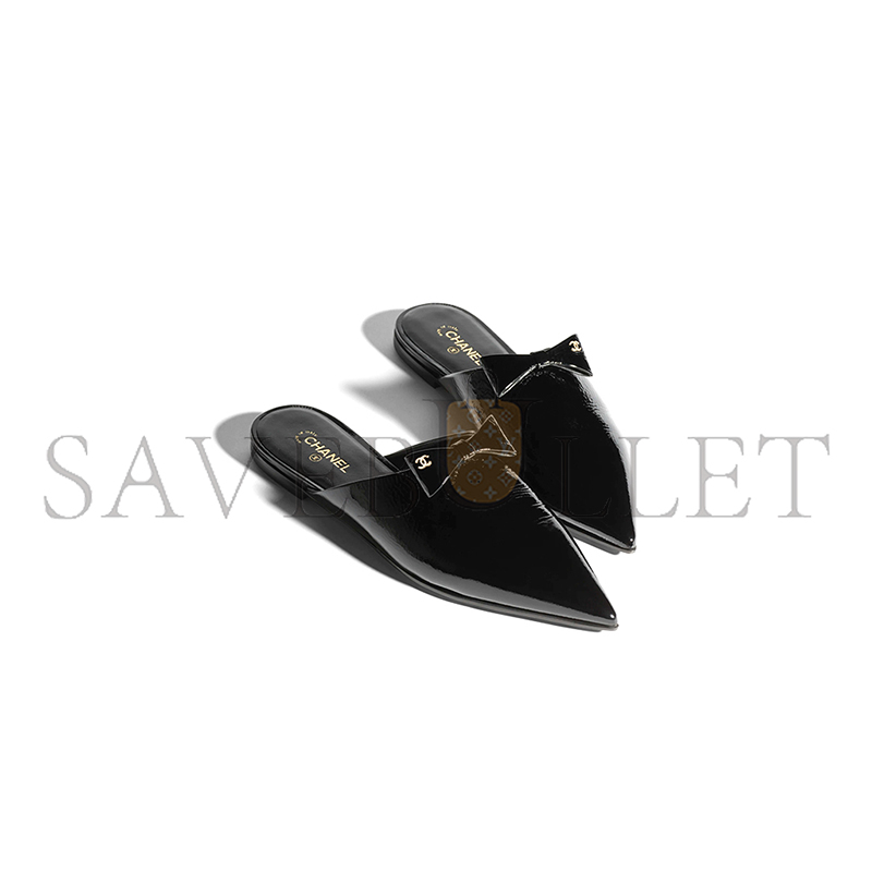 Ch**el mules patent calfskin black g46550