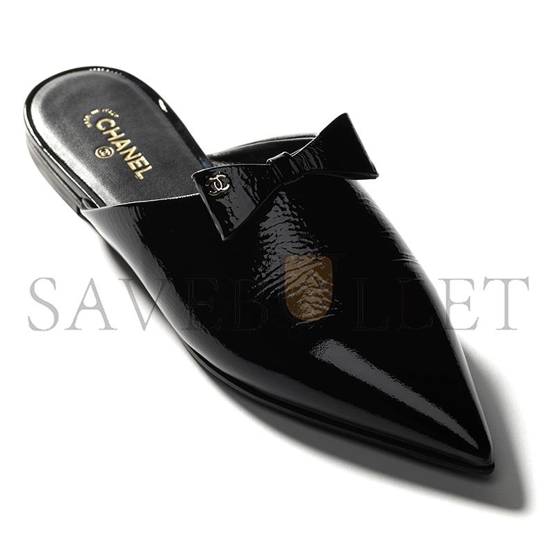 Ch**el mules patent calfskin black g46550