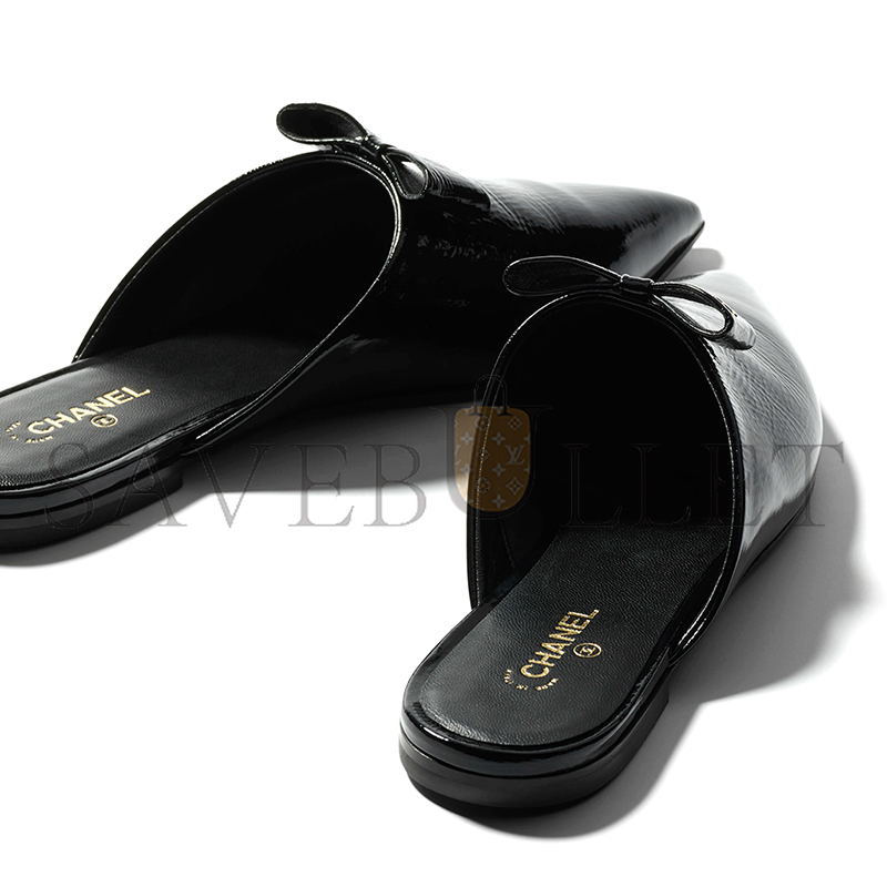 Ch**el mules patent calfskin black g46550