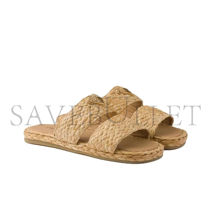 Pra*a crochet slides in a natural raffia materia 1xx749