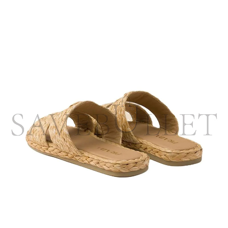 Pra*a crochet slides in a natural raffia materia 1xx749