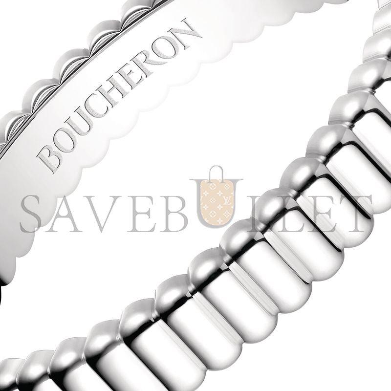 B0vcher0n grosgrain white gold wedding band jal01170