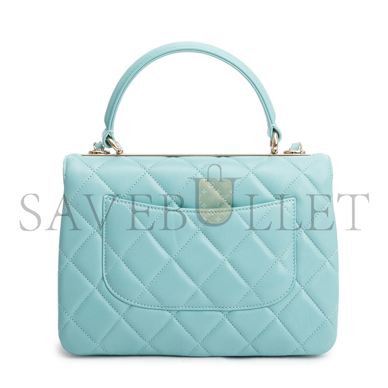 Ch**el lambskin quilted small trendy top handle bag a92236 (25*17*12cm)