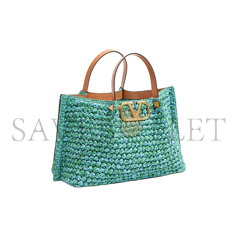 Va1e*ntin0 garavani medium raffia vlogo signature tote w2b0r44iehqs3 (35*25*17cm)