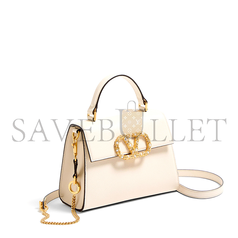 Va1e*ntin0 garavani vsling small handbag in grainy calfskin with jewel logo 7w2b0f53xpw_dyh (22*17*9cm)