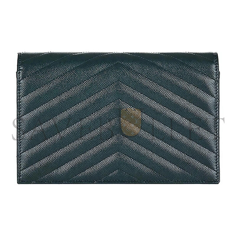 Y51 cassandre matelassÉ envelope chain wallet in grain de poudre embossed leather 393953bow014458 (19*12.5*3.5cm)