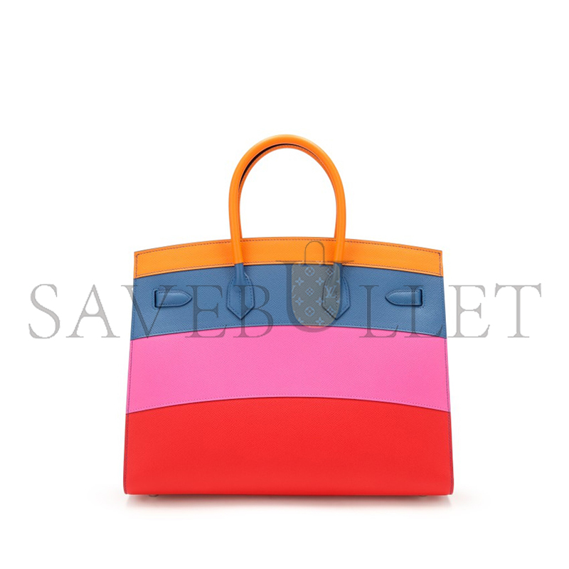 H**me5 apricot, bleu agate, magnolia, and rouge casaque epsom sellier sunset birkin 30 palladium hardware (30*23*15cm)