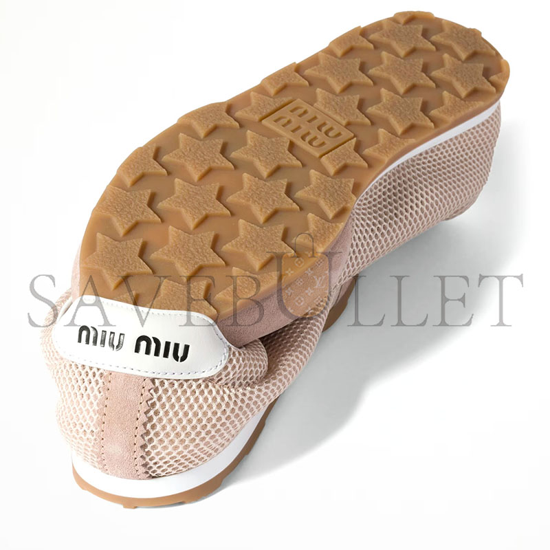 M1v M1v nude suede and mesh plume sneakers 5e388e