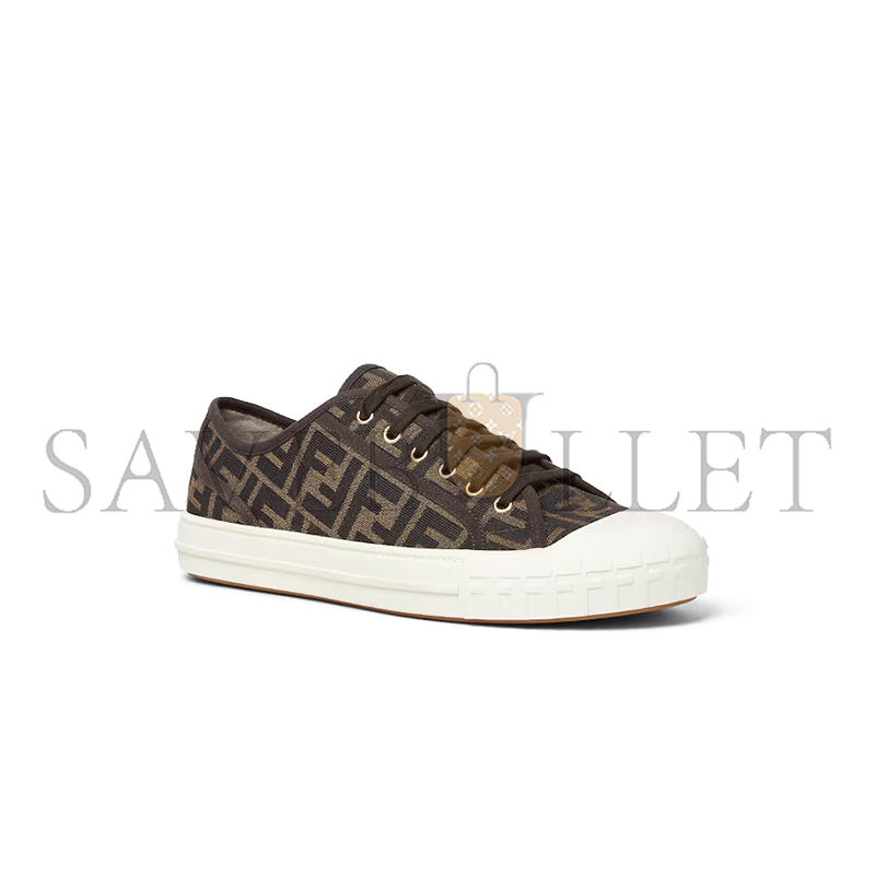 F**di domino ff jacquard fabric low-tops 7e1553ajzxf0r7v