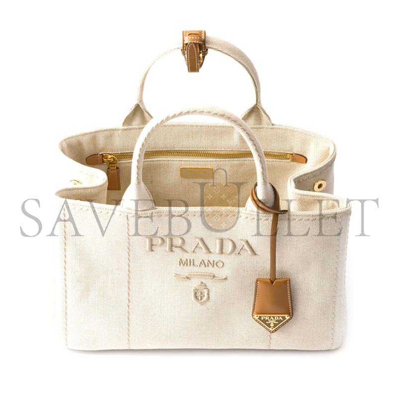 Pra*a jardiniÈre large linen blend handbag 1bg554 (33*20*18cm)
