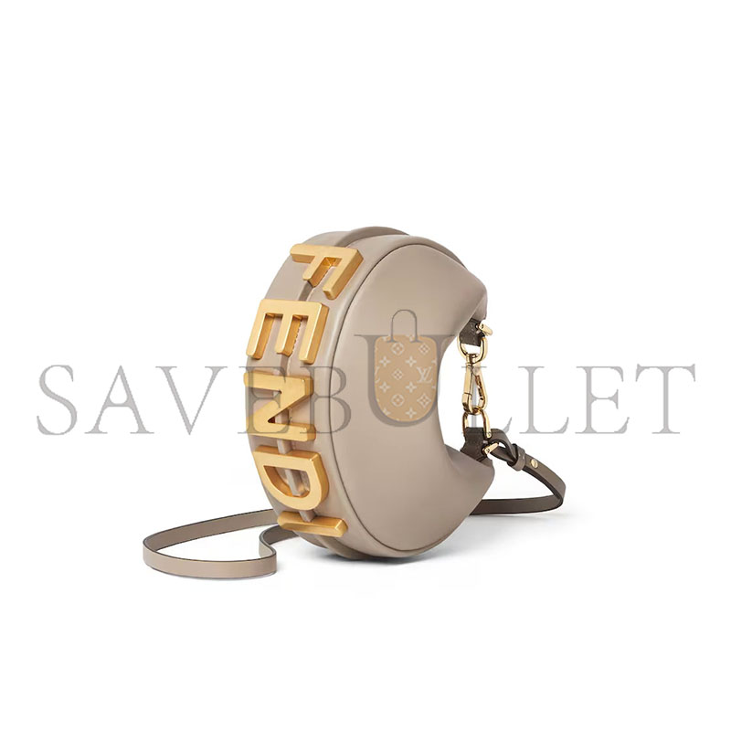 F**di F**digraphy mini dove grey leather mini-bag 8bs081a5dyf1jct (20*13*7.5cm)