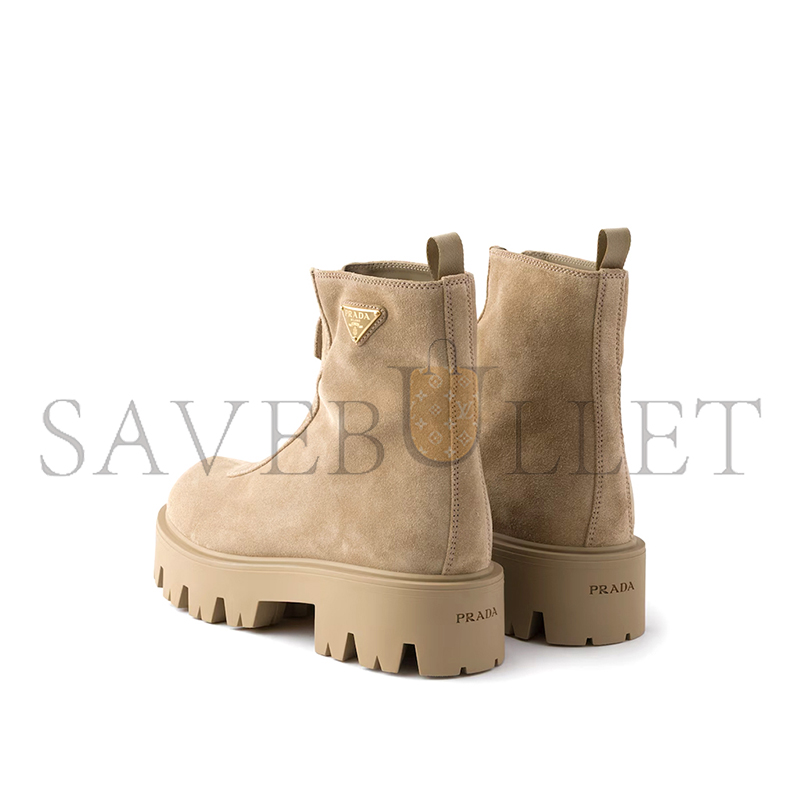 Pra*a suede booties with zip 1t328o
