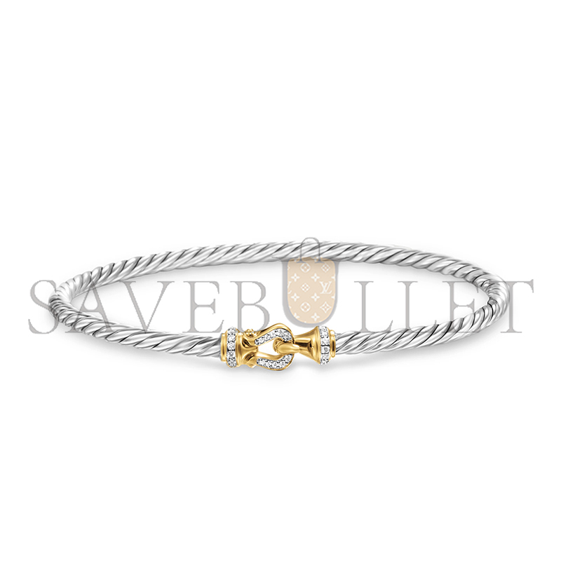 dau1d Yvrm*n buckle classic cable bracelet b16841ds8adi