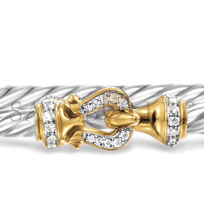 dau1d Yvrm*n buckle classic cable bracelet b16841ds8adi