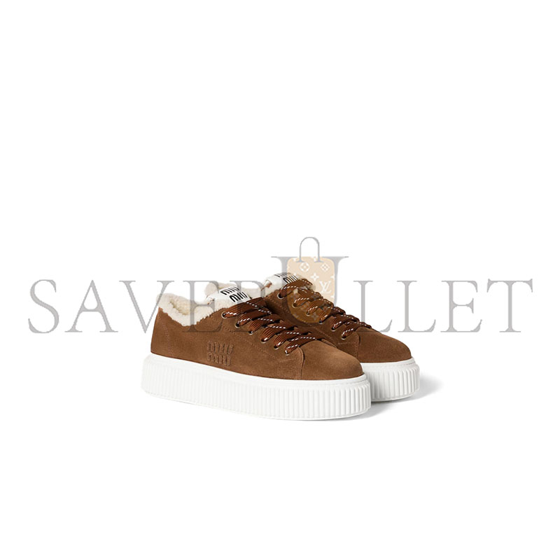M1v M1v suede and shearling sneakers 5e389e