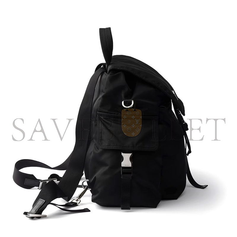Pra*a explore re-nylon glossy leather backpack 2vz118 (39*37*20cm)