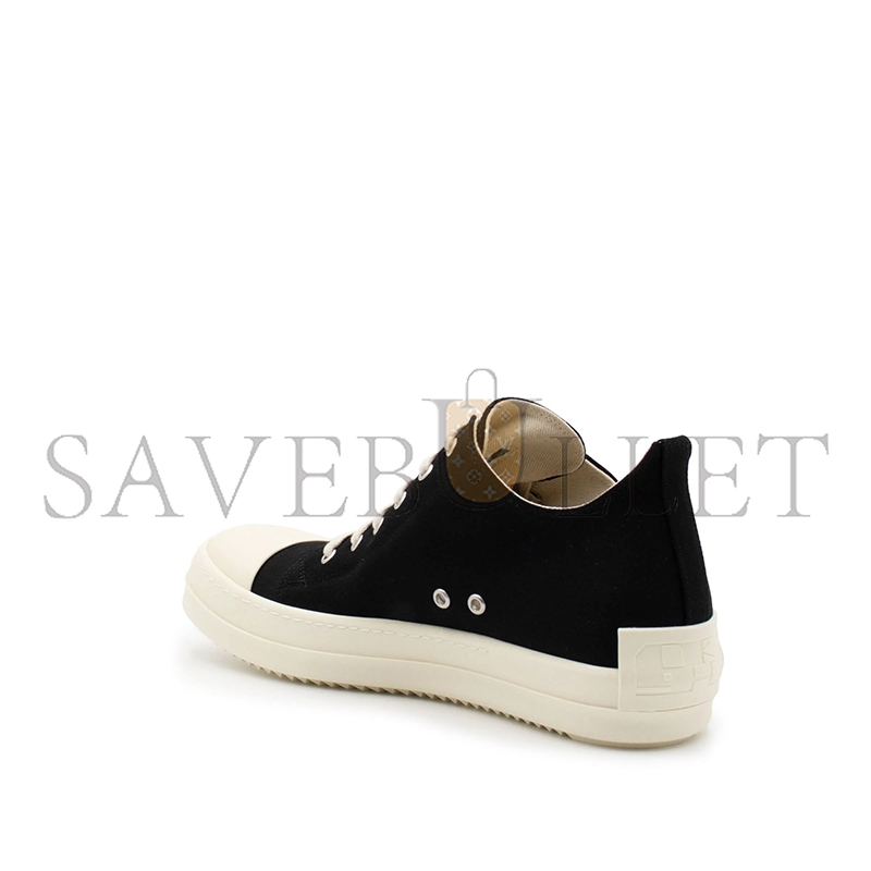 r1ck 0wens drkshdw twill low sneaker in black du21s2802