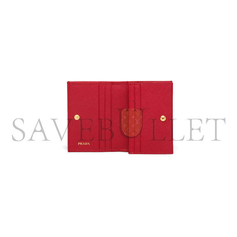 Pra*a small saffiano leather wallet 1mv021 (11.2*8.5cm)