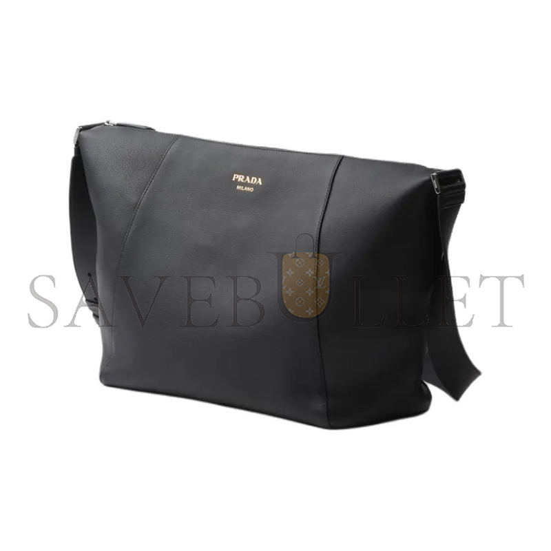 Pra*a logo-stamp leather shoulder bag 2vh177 (30*27.5*14cm)