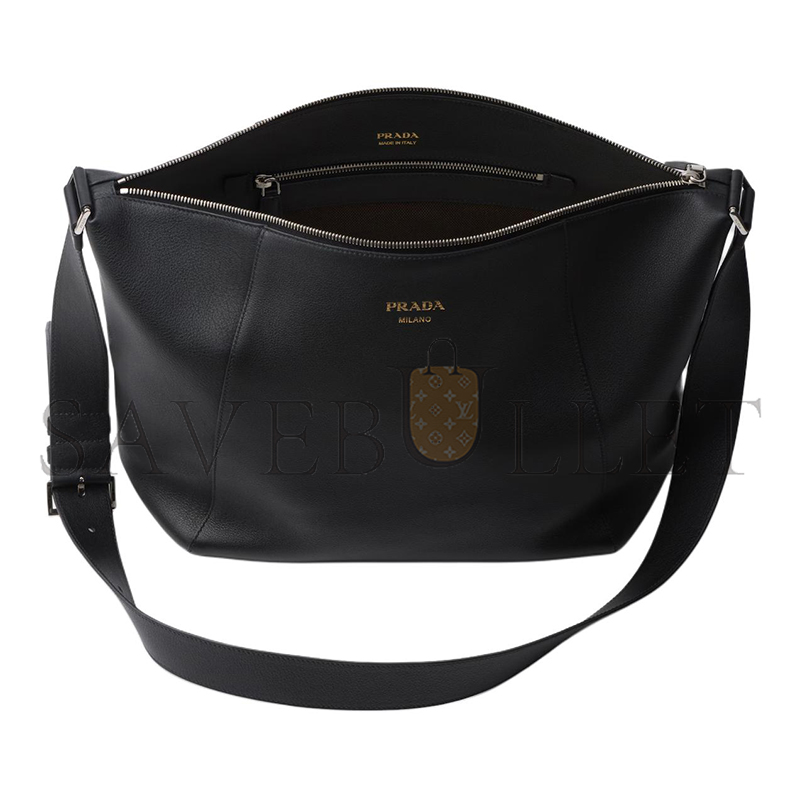 Pra*a logo-stamp leather shoulder bag 2vh177 (30*27.5*14cm)