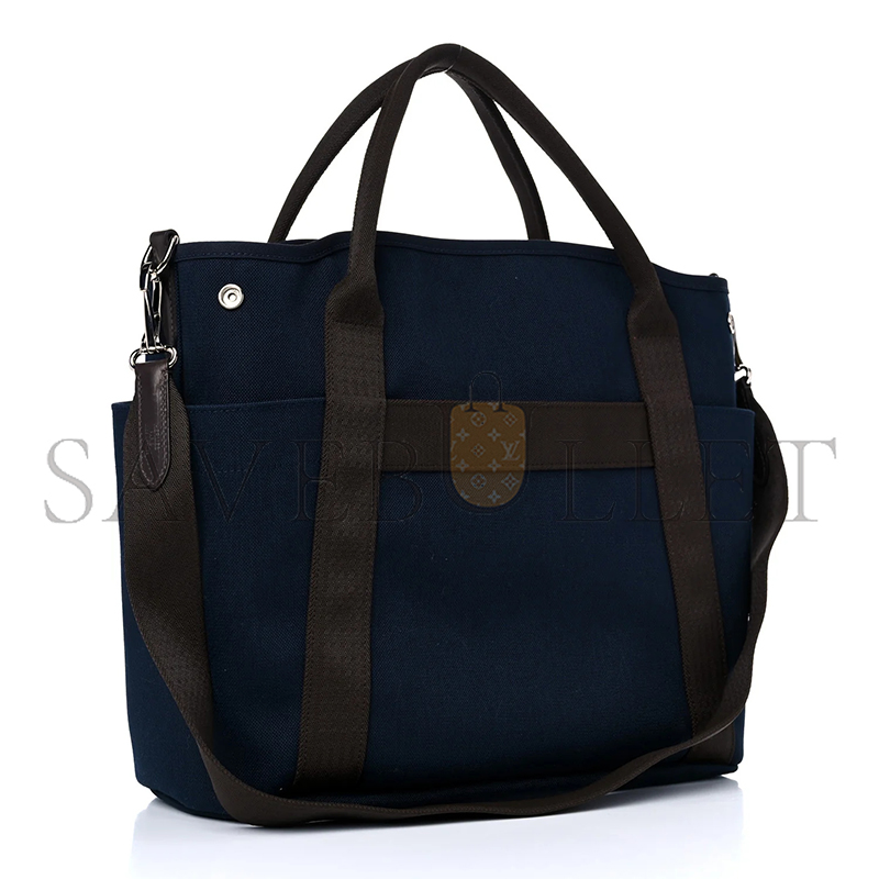 H**me5 toile sac de pansage groom bleu navy feu (38*32*17cm)