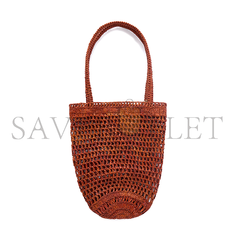 Ch10e summer banana embellished embroidered raffia tote (29*25*8cm)