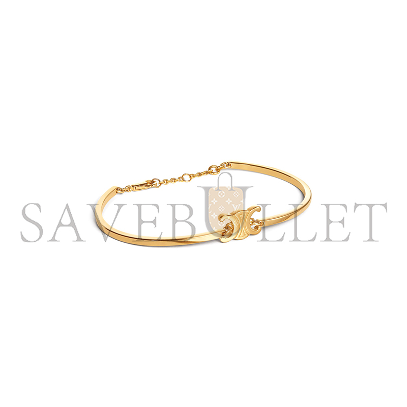 Ce1i*e triomphe articulated bracelet in brass with gold finish 46z676bra.35or