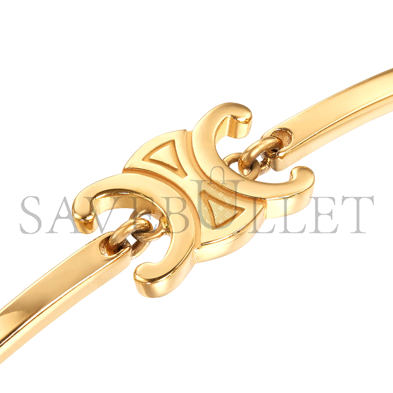 Ce1i*e triomphe articulated bracelet in brass with gold finish 46z676bra.35or