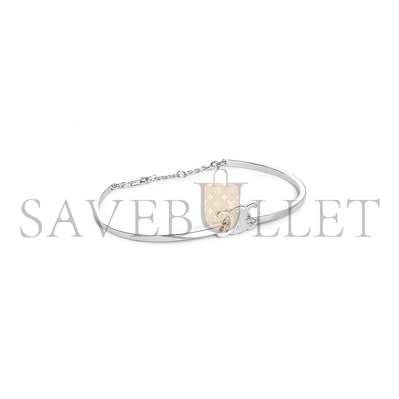 Ce1i*e triomphe articulated bracelet in brass with rhodium finish 46z676bra.36si