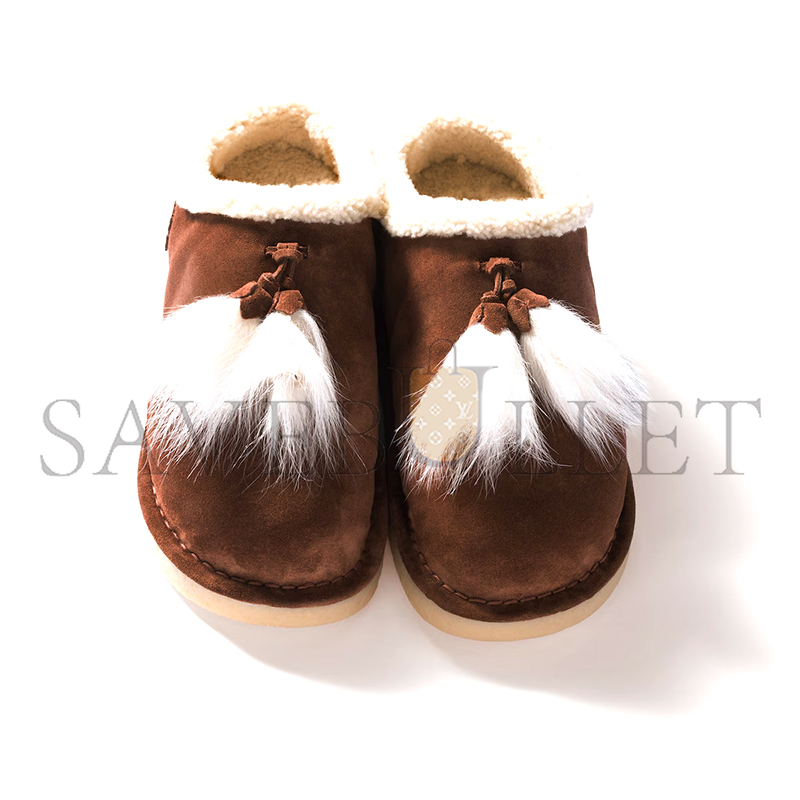 M1v M1v suede and shearling mules 5r514e