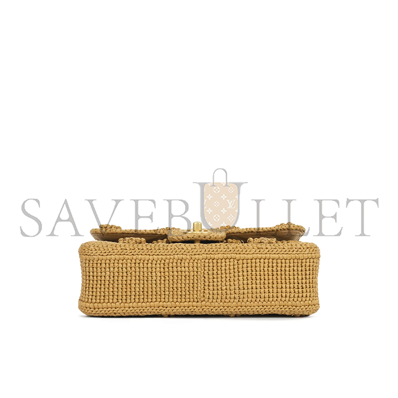 Ch**el seasonal raffia flap as4529 (22.5*13.5*7cm)