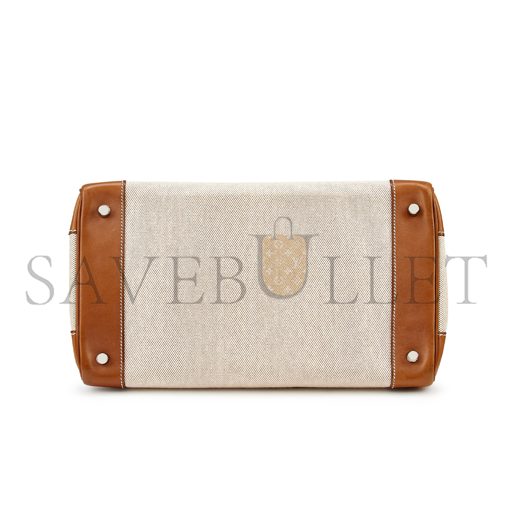 h**mes master birkin 35 calico and G01den brown leather bag 8023220073 (35*24*18cm)