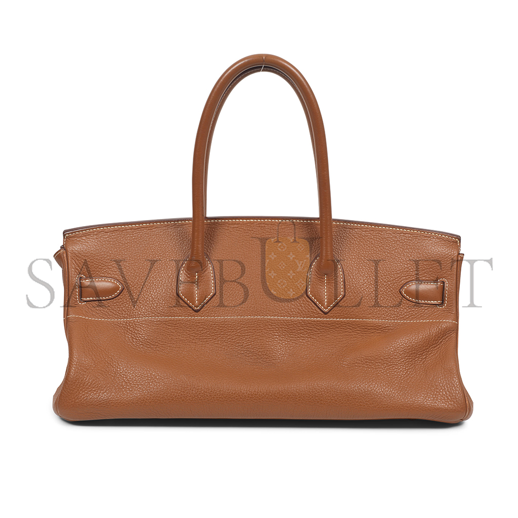 h**mes shoulder birkin 42 togo G01den brown leather gold buckle bag 116571 (42*21*16cm)