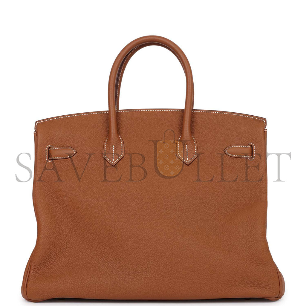 h**mes birkin 35 togo G01den brown gold buckle bag 1900409 (35*25*18cm)