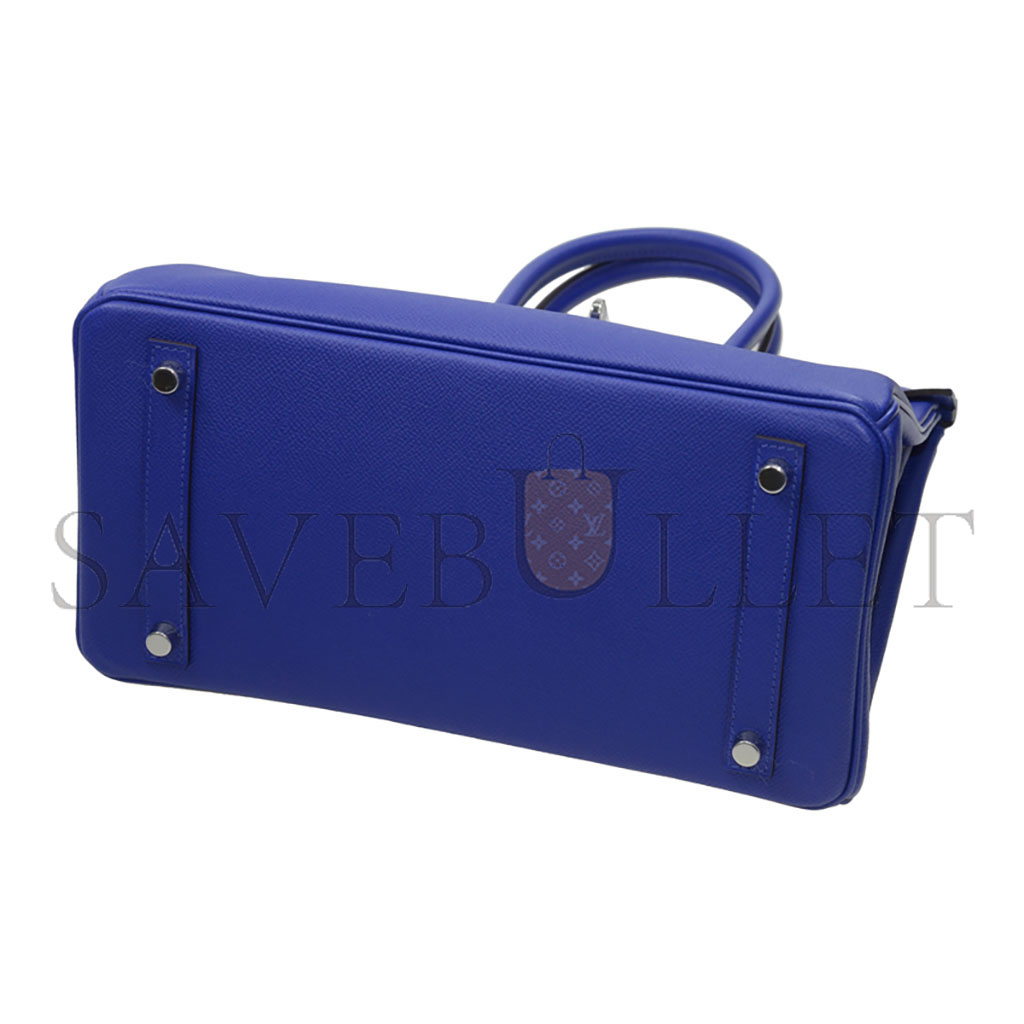 H**mes master birkin 35 togo leather electric blue silver buckle bag h028369ck7t (35*28*18cm)