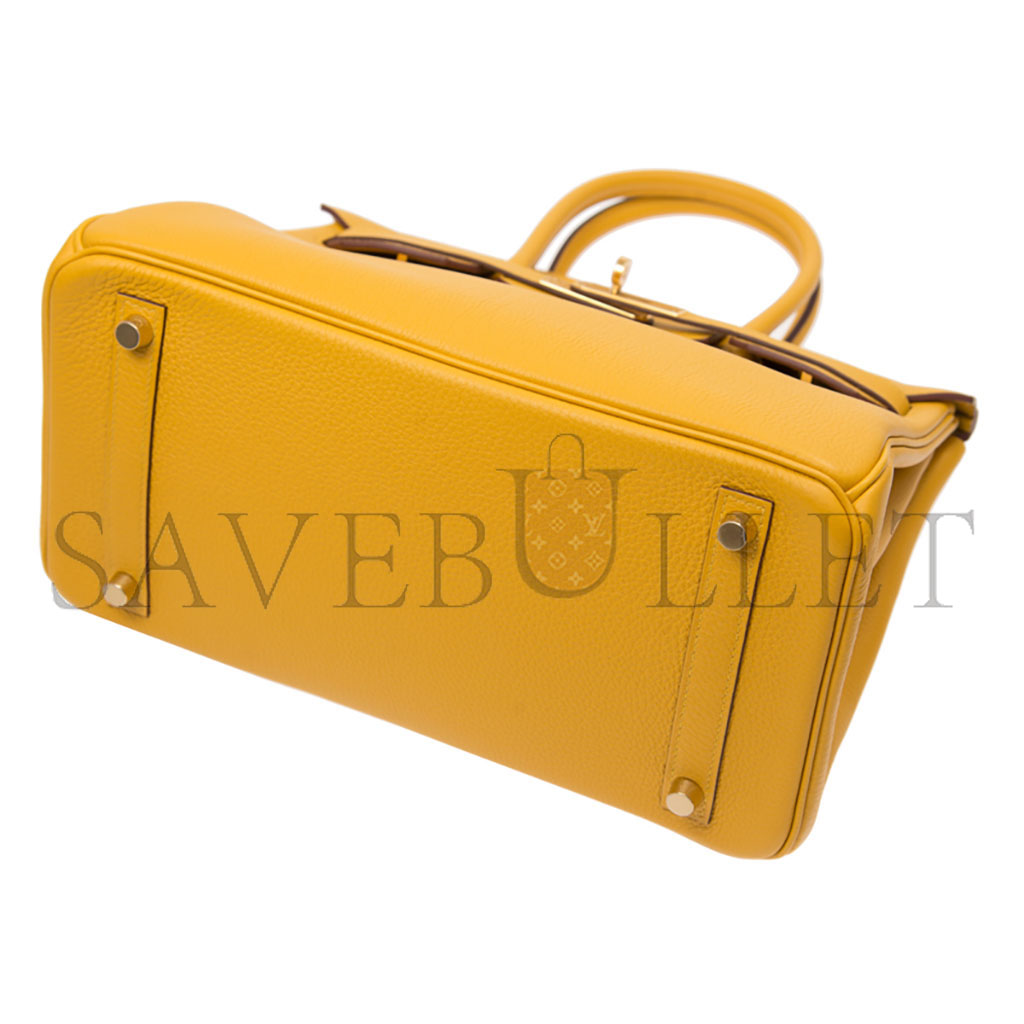 H**mes master birkin 35 togo leather calfskin amber gold buckle bag bk309dtggp (35*28*18cm)